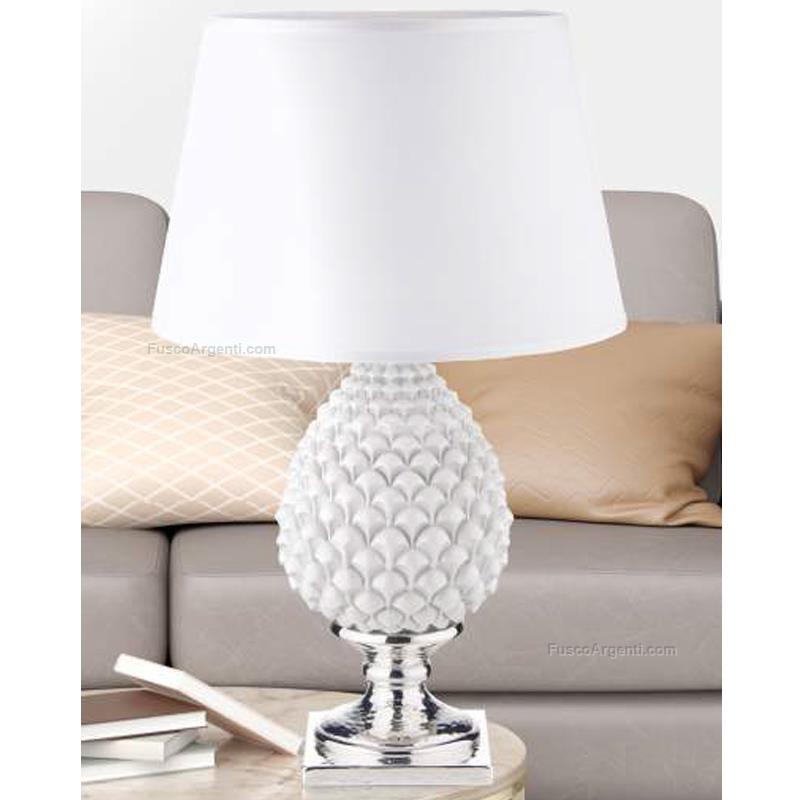 valenti & co. white pinecone lamp