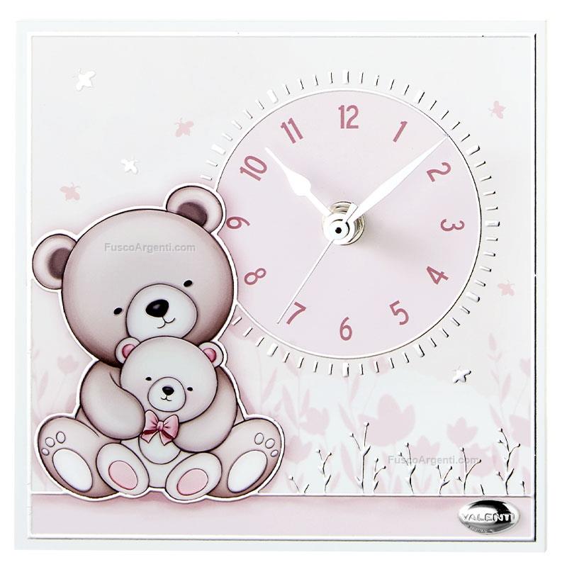 valenti & co. table clock teddy bear