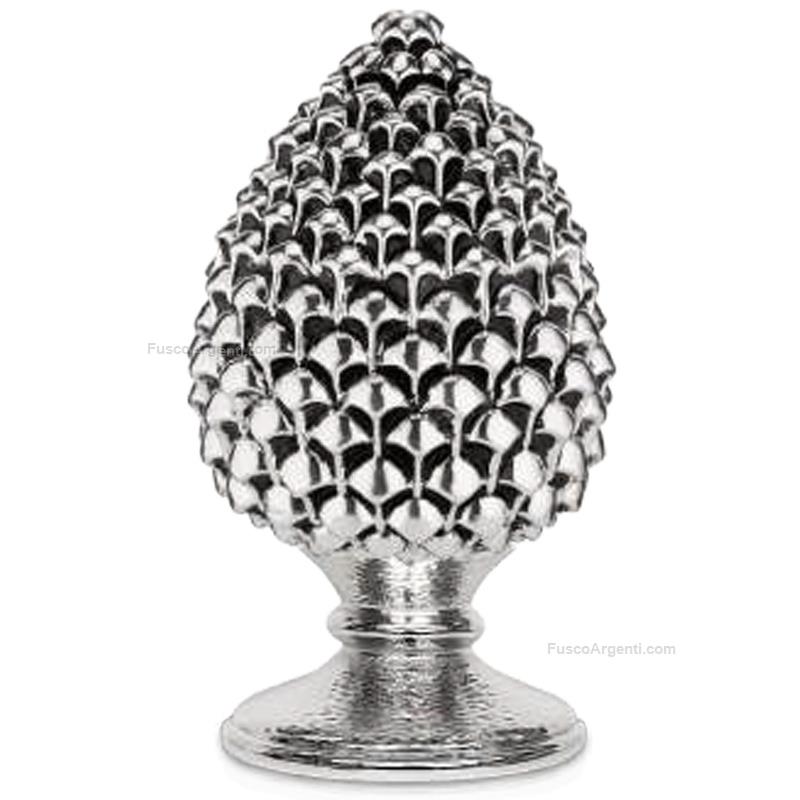 valenti & co. silver coated pinecone