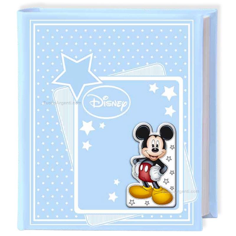 Photo album mickey mouse valenti disney cm 15x20 - light blue baby photo  album with silver plate mickey mouse vld296/1c photo album baby line  special price