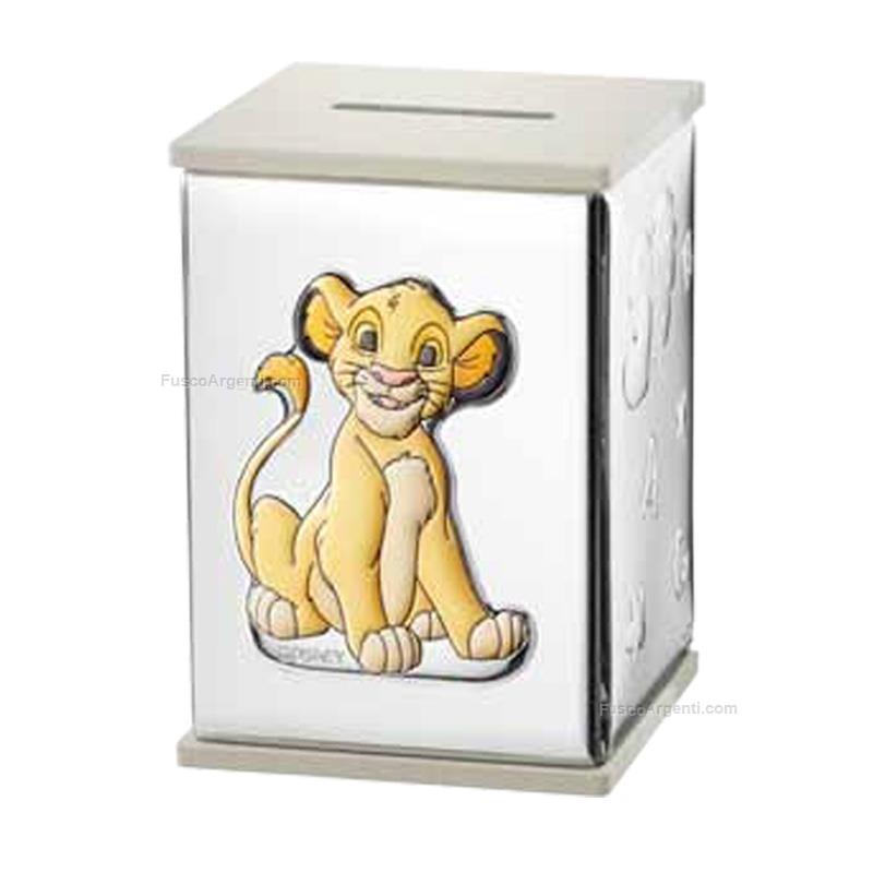 Salvadanaio re leone valenti disney cm 8x8 h 15 - bianco