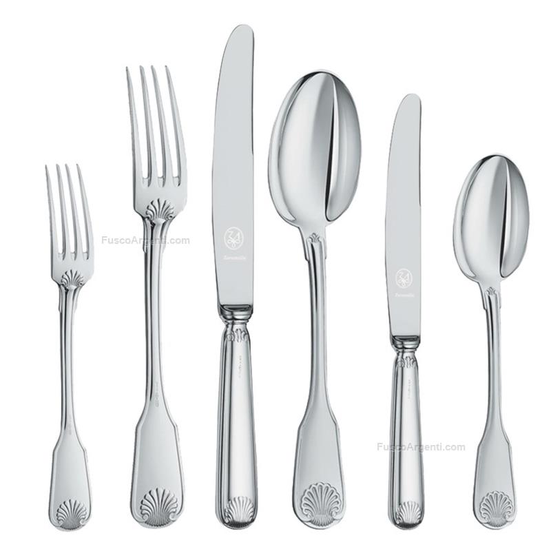 zaramella cutlery complete set shell style