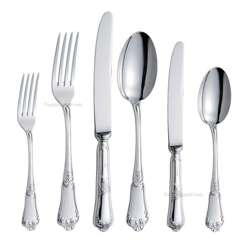 zaramella cutlery complete set floral style